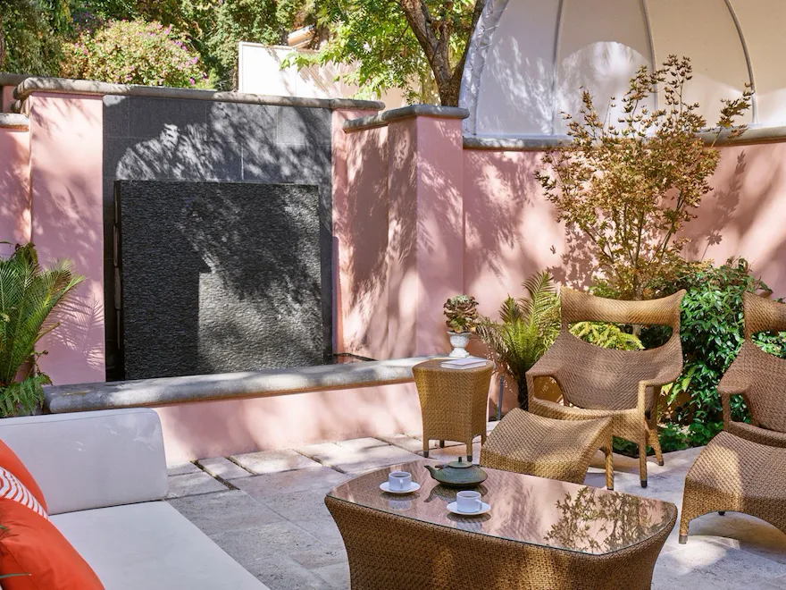 Outdoor Patio of Hotel Bel-Air Spa Enclave