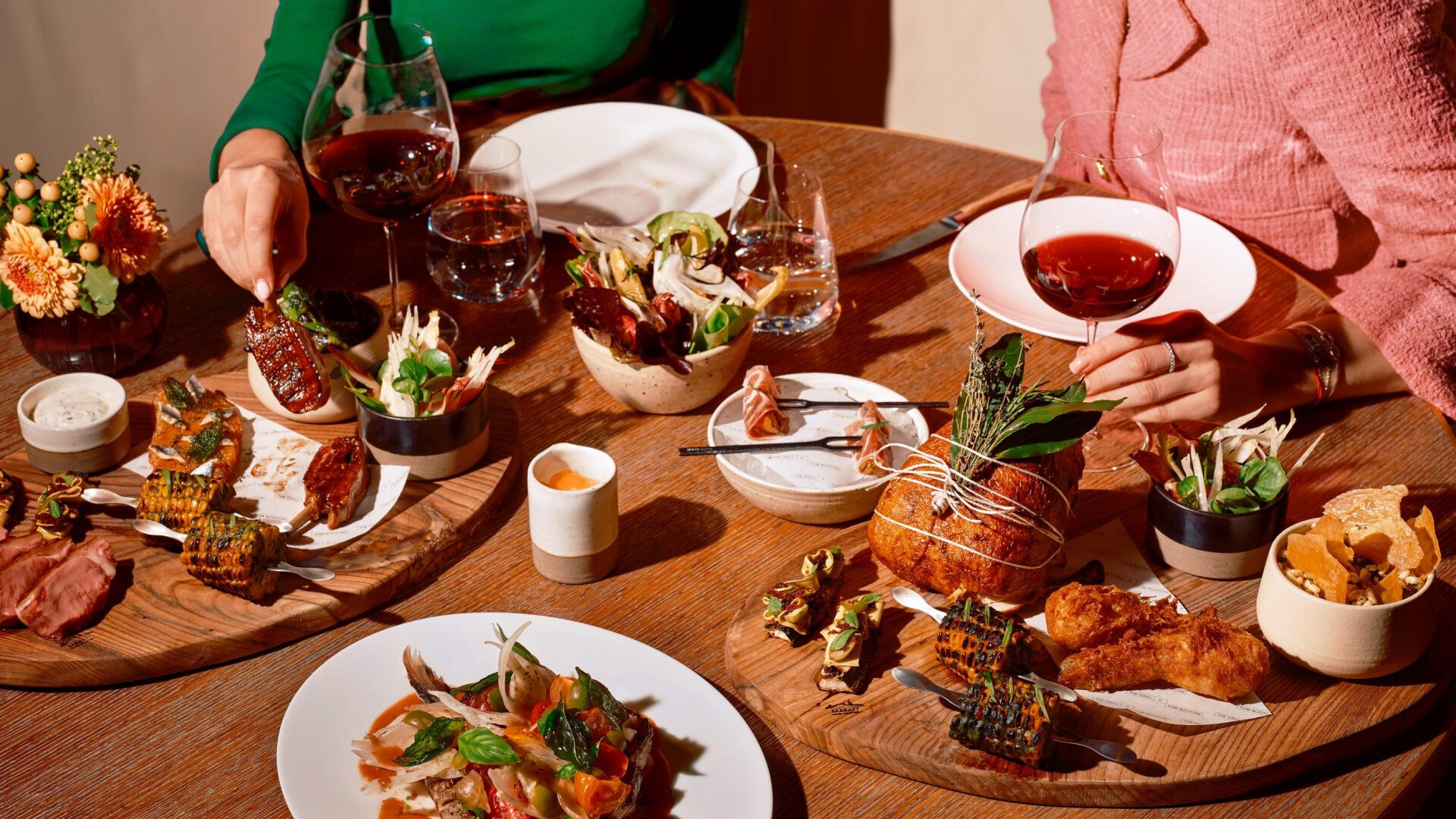 Images showing the new Sunday BBQ menu at The Grill by Tom Booton