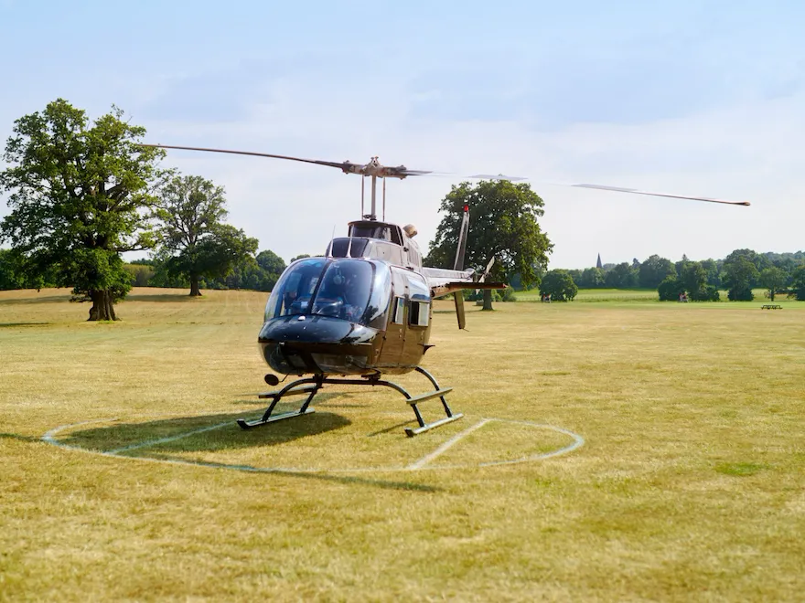 Helicopter service at Coworth Park