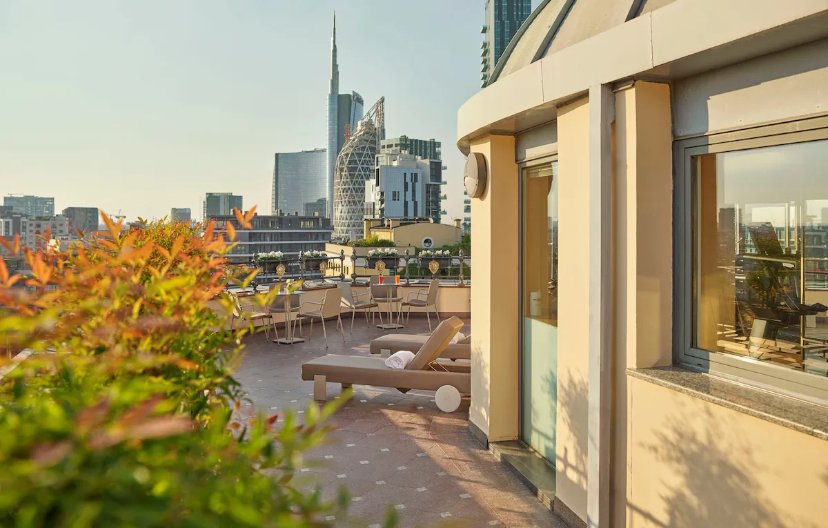 Bellissima vista della zona di Porta Nuova dalla terrazza del Club 10