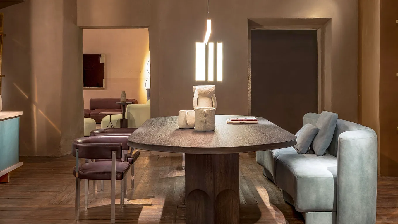 Interior of the room with sunlight