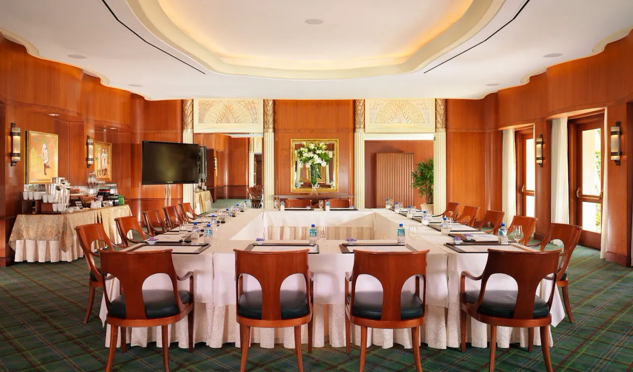 Meeting set up in Polo Private at The Beverly Hills Hotel, Los Angeles