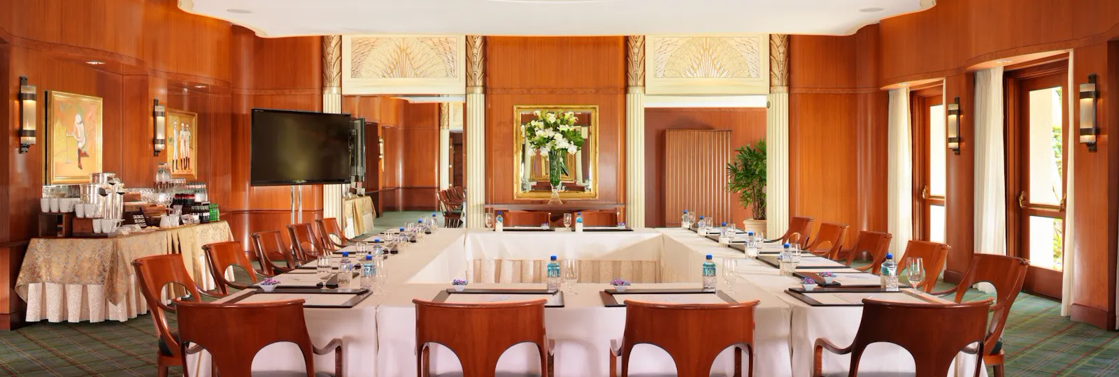 Meeting set up in Polo Private at The Beverly Hills Hotel, Los Angeles