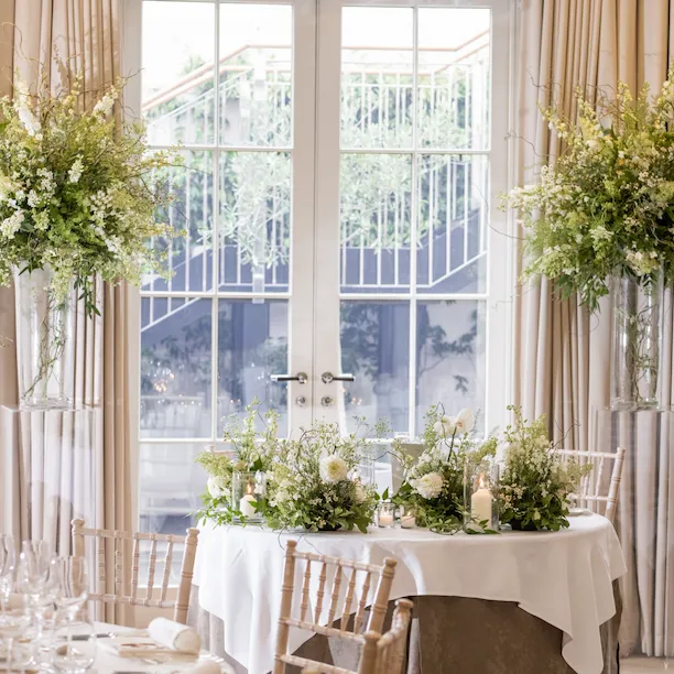 Coworth Park-Weddings-Oval room set up-Credit John Nassari