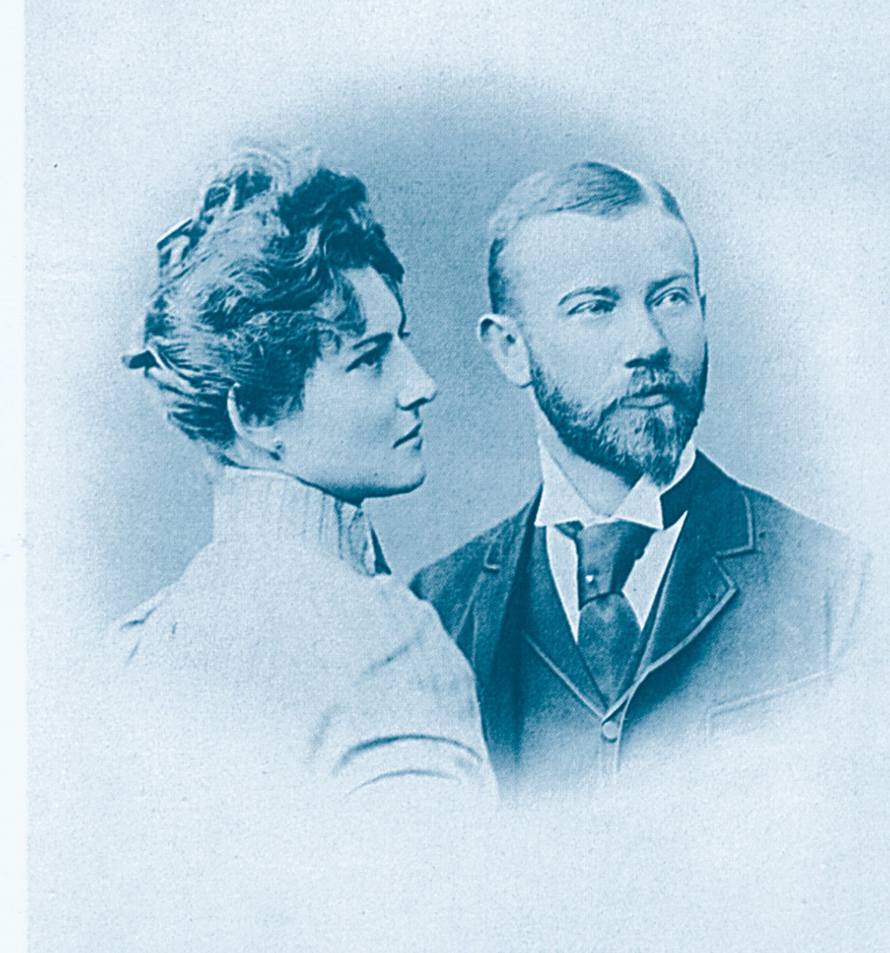 Portrait of Francesco Nistelweck and his wife Berta, founders of Hotel Eden 