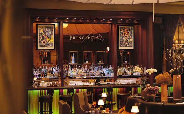 View of the Principe Bar showing its design