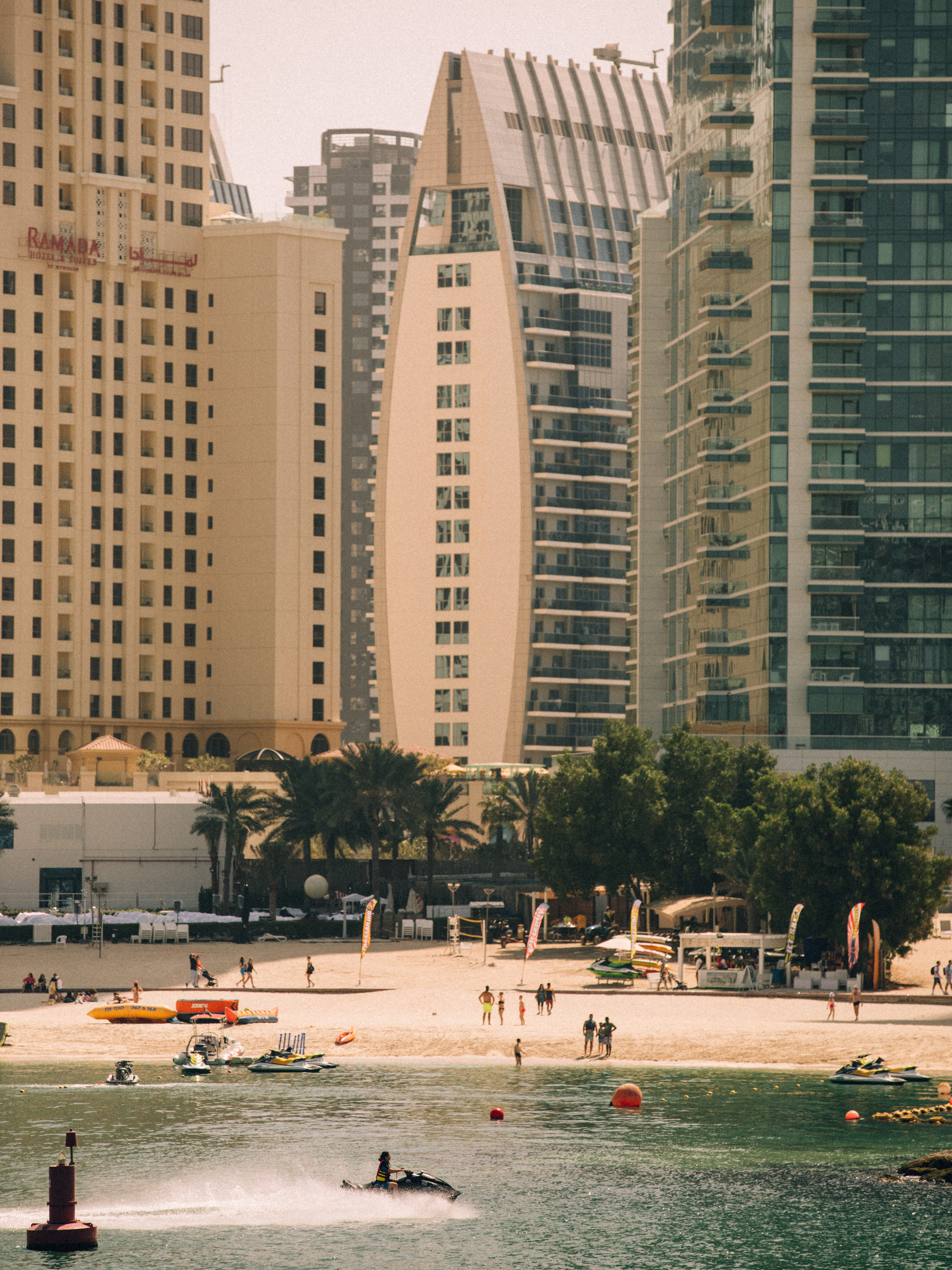 View of JBR from the sea