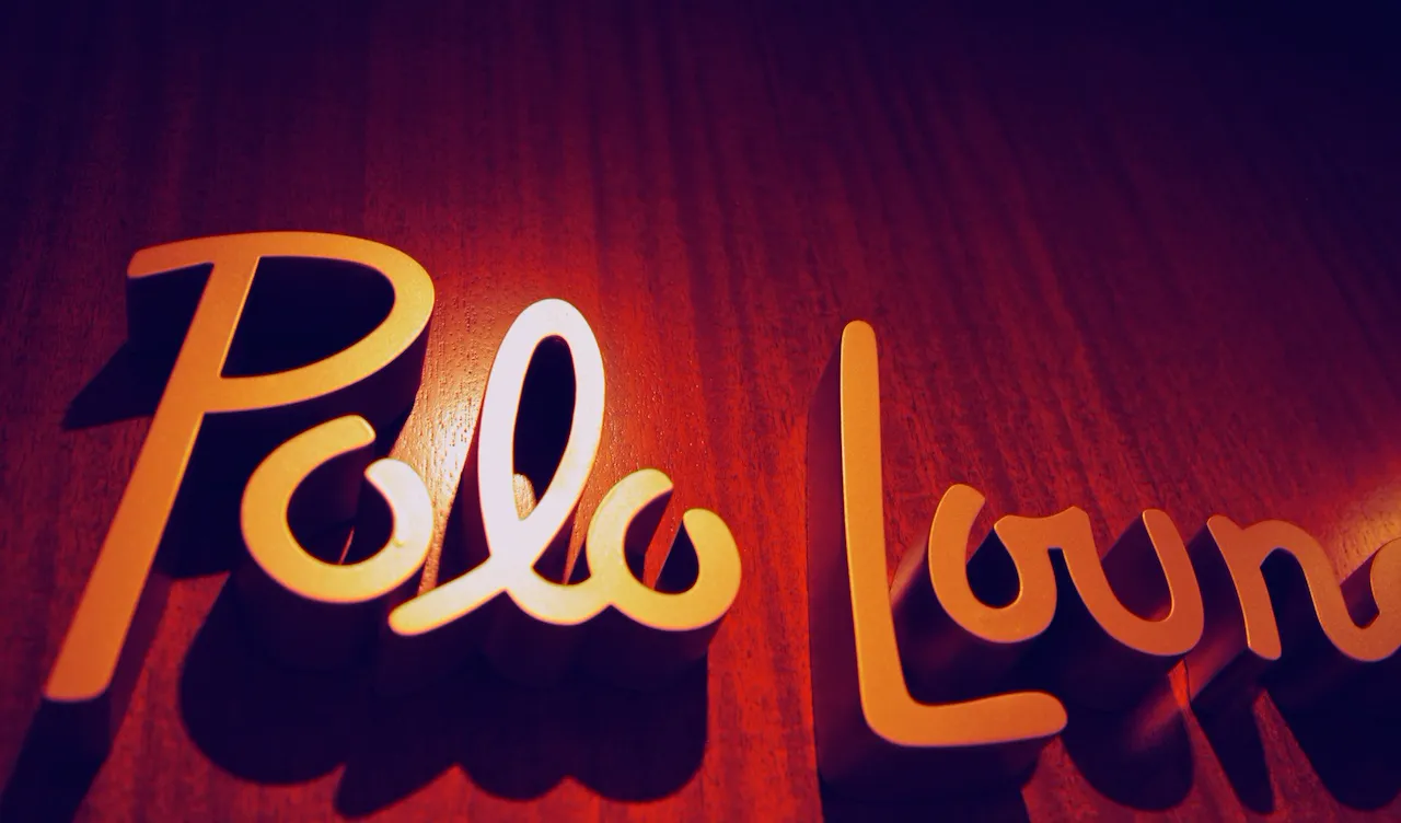 Entrance sign for the Polo Lounge at The Beverly Hills Hotel