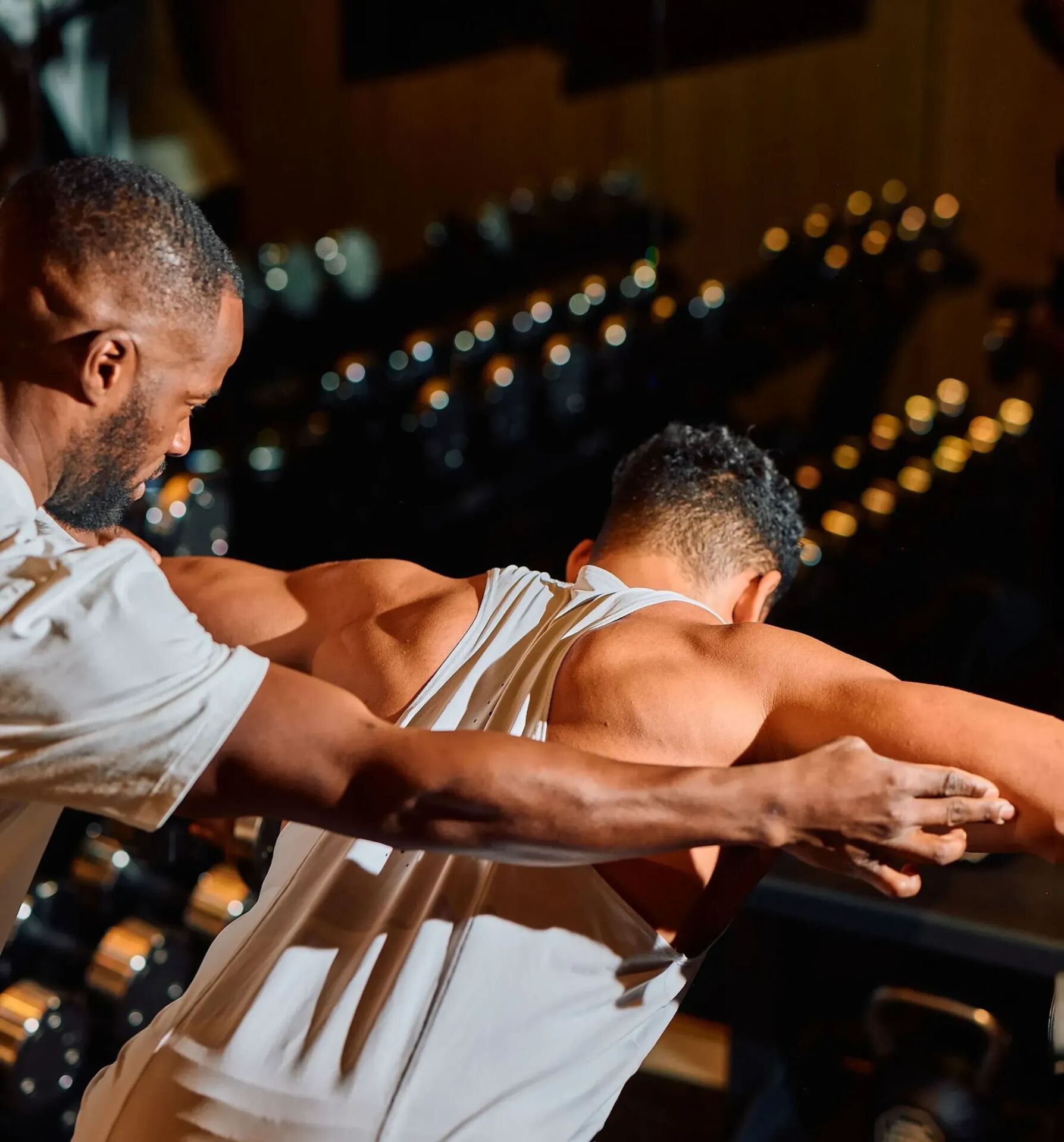 Lifestyle images of private training service at 45 Park Lane