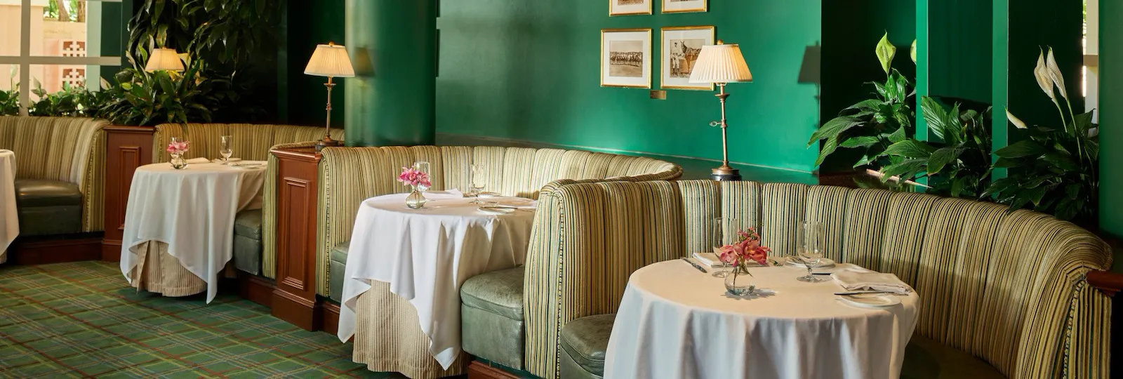 Booth in the Polo Lounge at The Beverly Hills Hotel