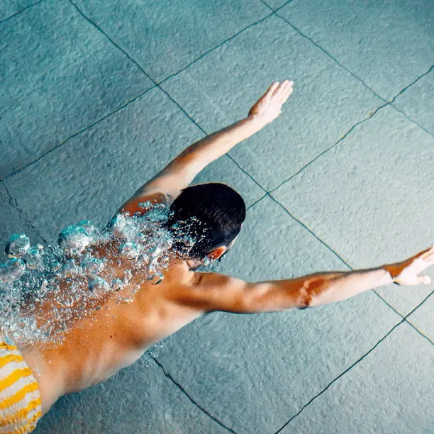 Swimming in the 45 Park Lane Pool