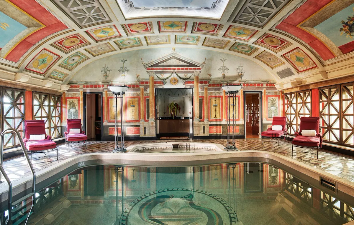 Presidential Suite private swimming pool, sauna and Turkish bath set in an opulent, hand-painted and mosaic tiled lounge