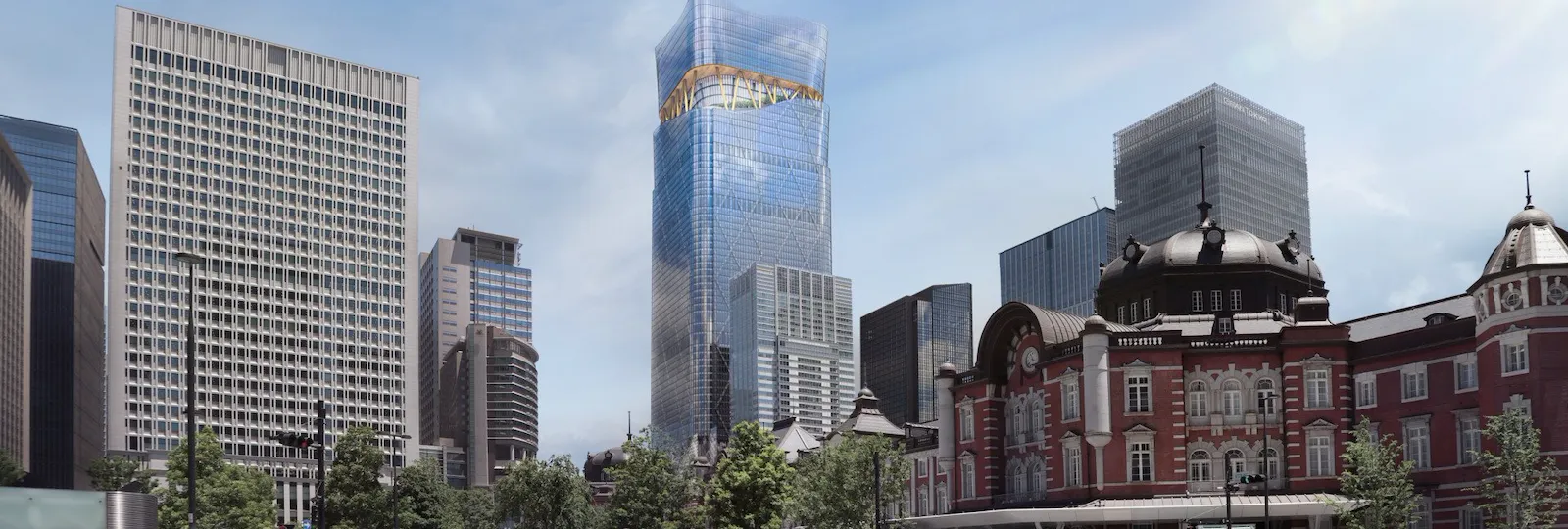 CGI exterior image of The Tokyo Torch building, Tokyo