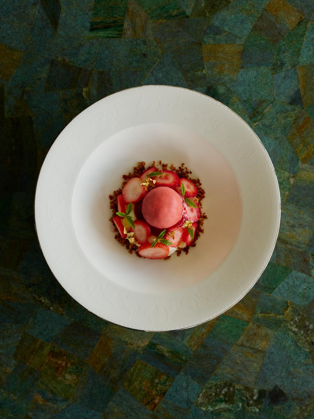 House Menu - Strawberries and Cream with Lemon Verbena 