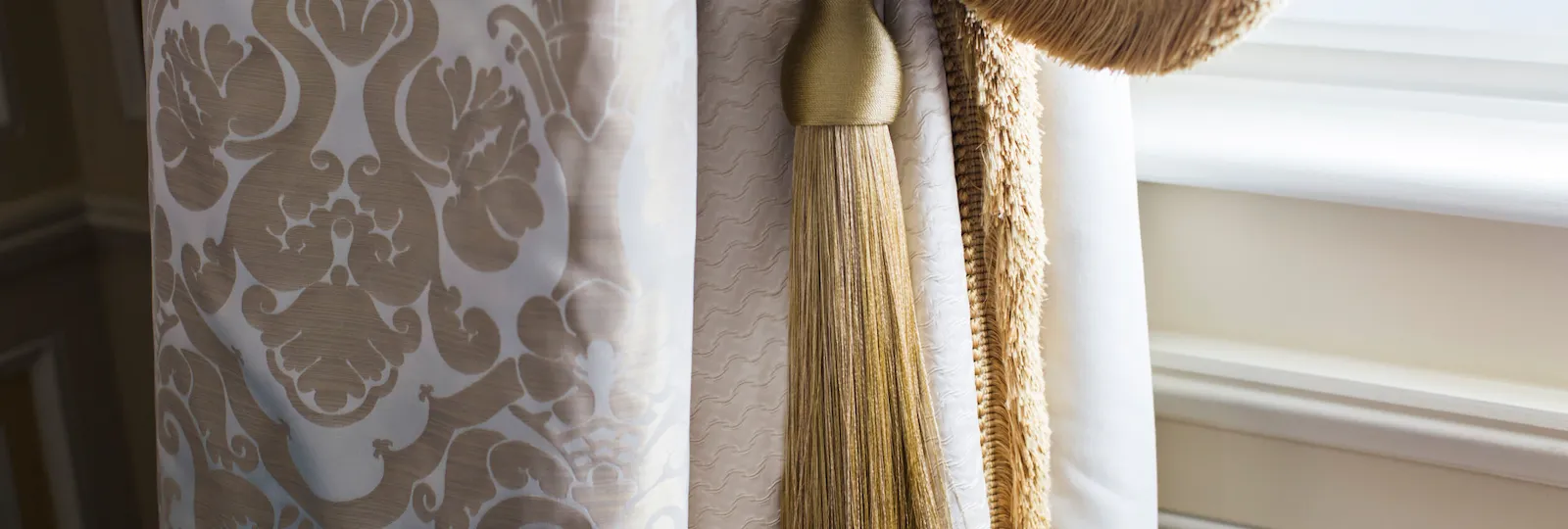 Detail of a curtain in a suite