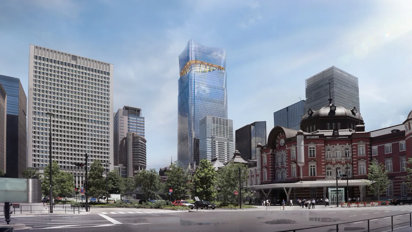 CGI exterior image of The Tokyo Torch building, Tokyo