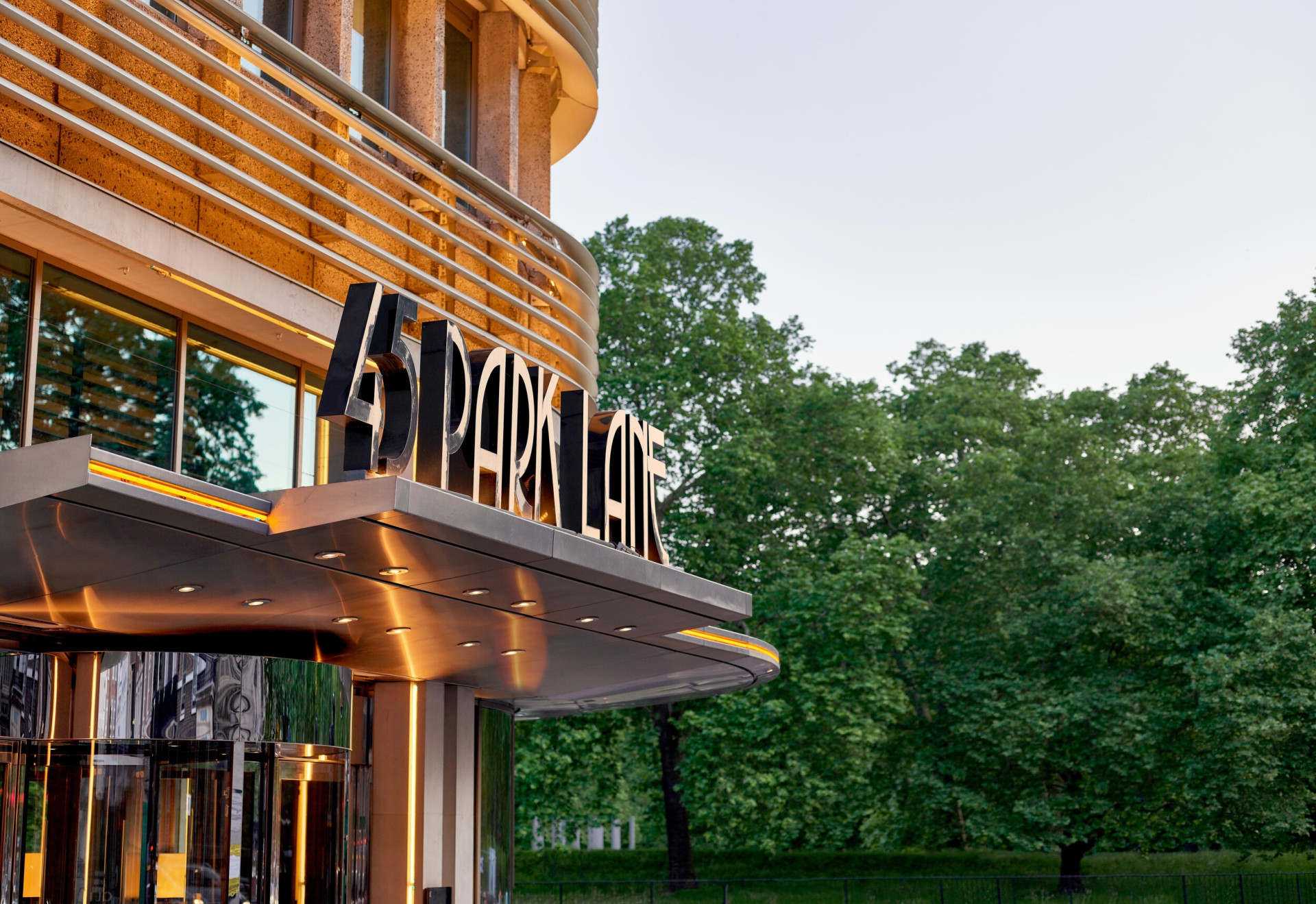 45 Park Lane-exterior sign evening-highres