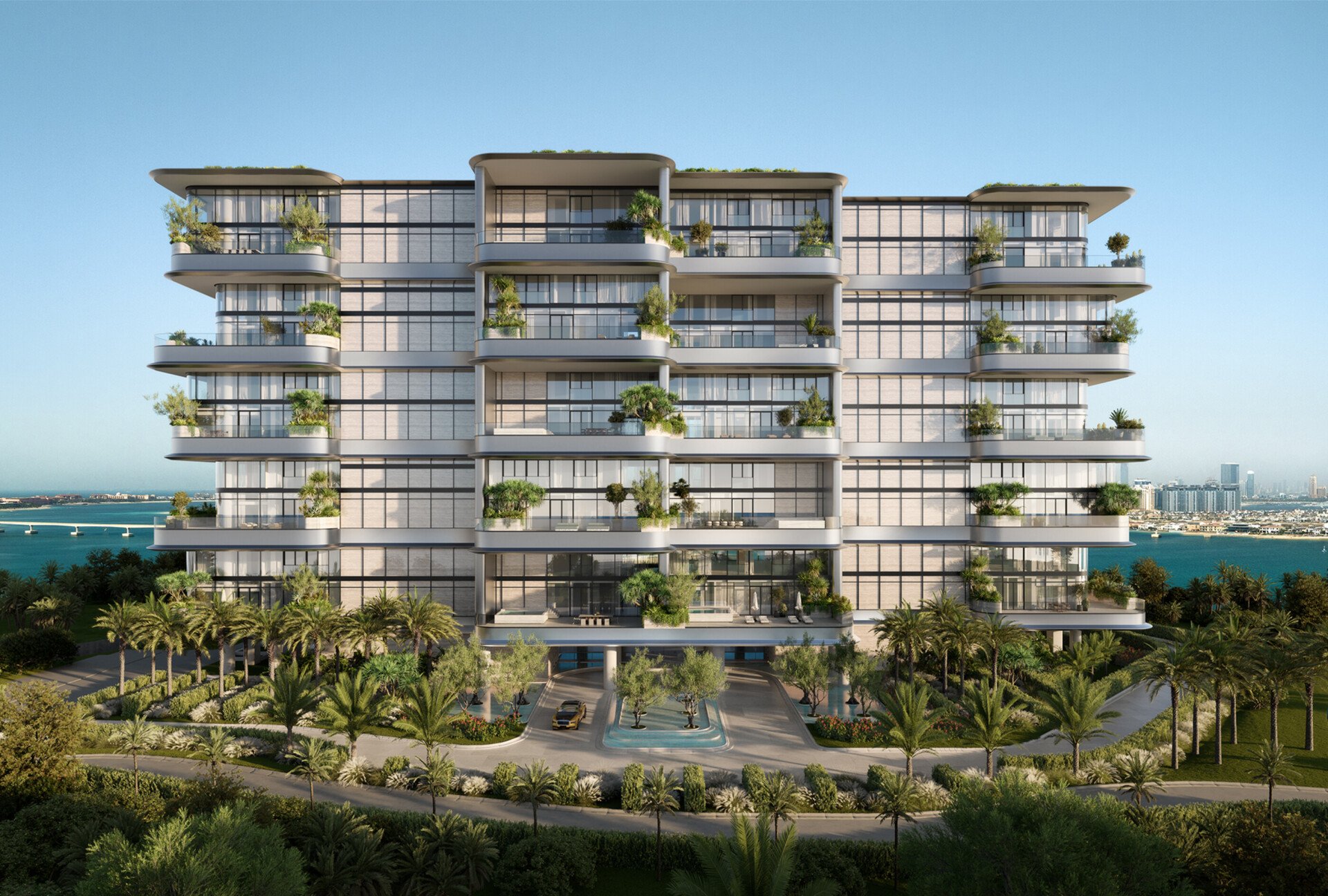 Orla Infinity Residences building exterior CGI, Dubai