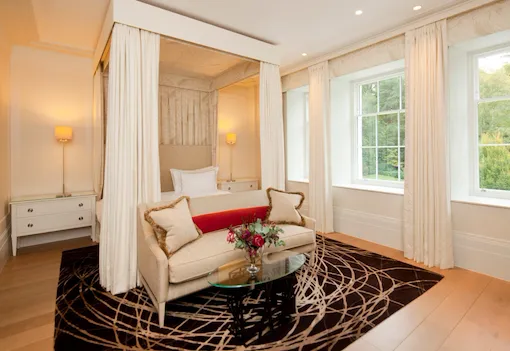 Mansion House Deluxe room interior, Coworth Park Ascot