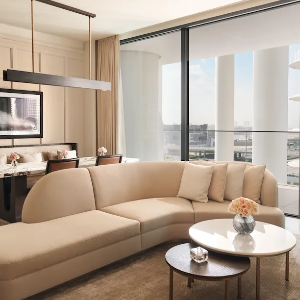 Marina suite living room interior at The Lana Dubai
