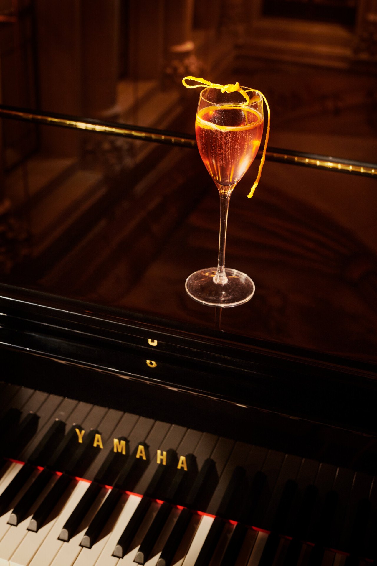 The cocktail millenium on the piano at Le Bar 228 at Le Meurice, Paris - Dorchester Collection