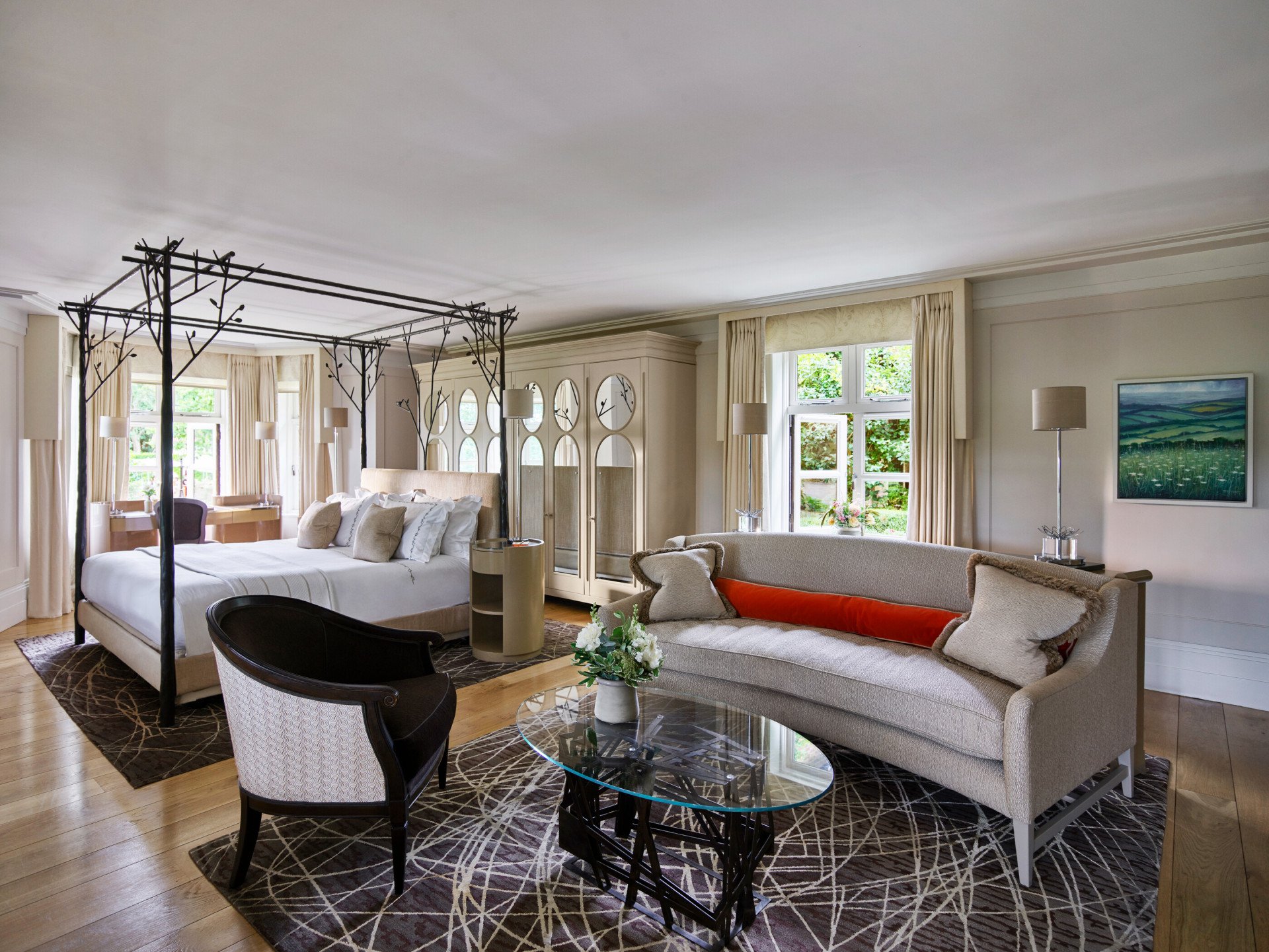 Gardener's East cottage suite interior at Coworth Park Ascot