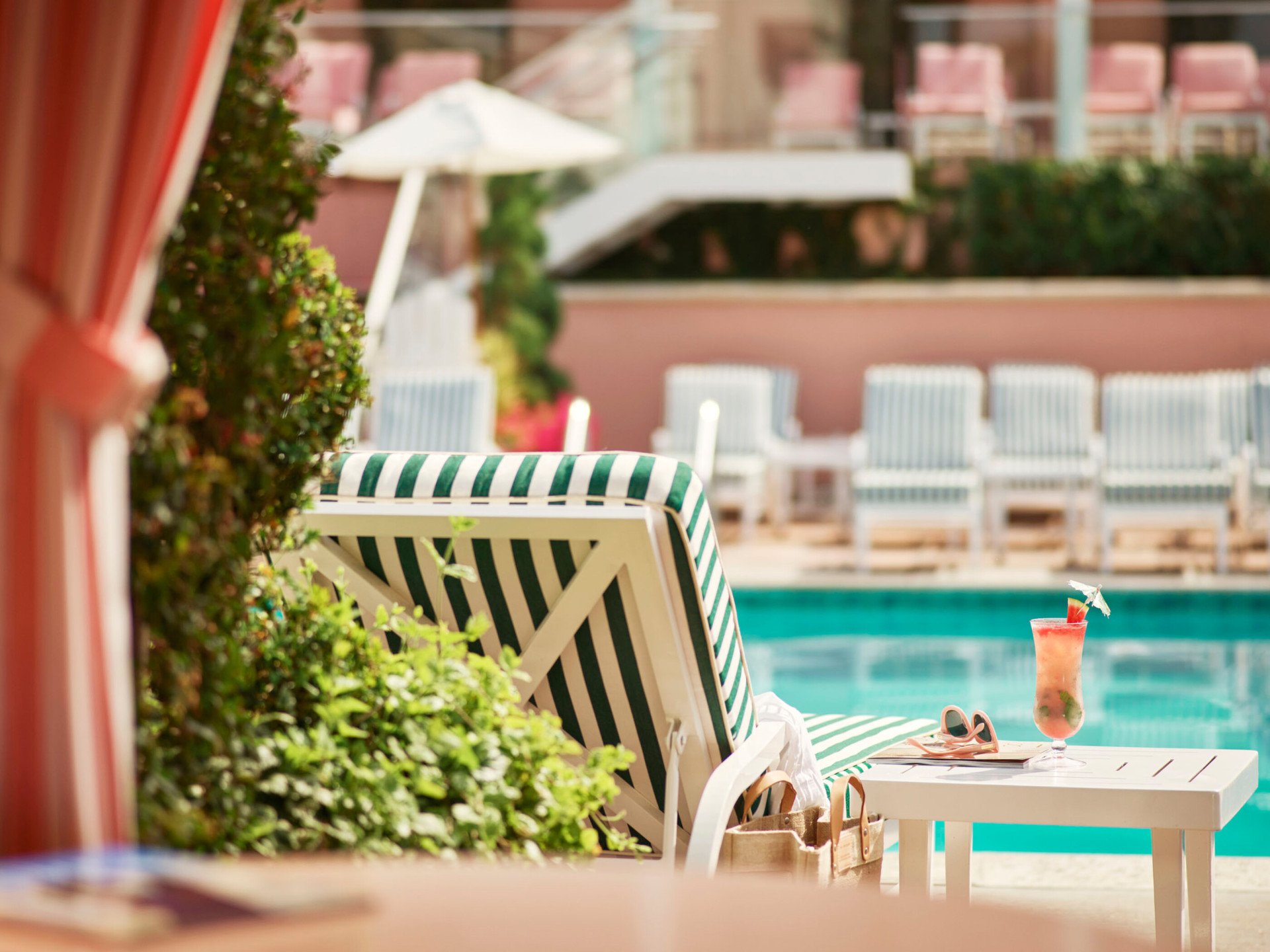 Being poolside at The Beverly Hills Hotel