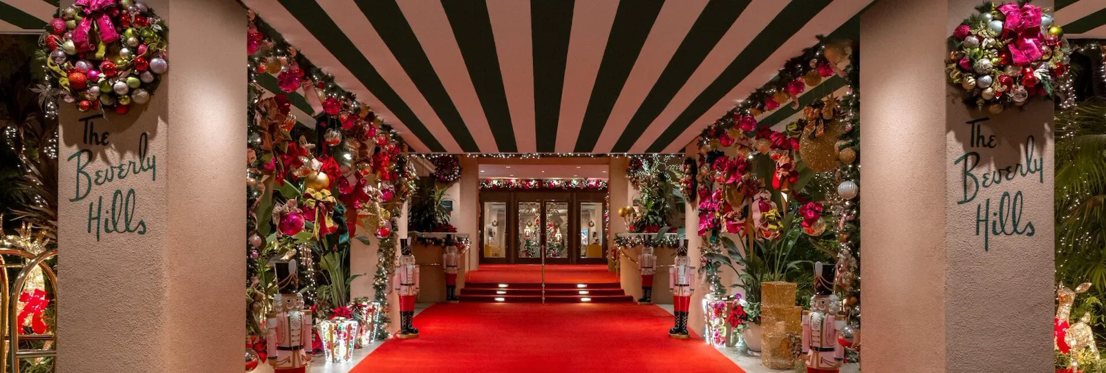 Red carpet festive decorations