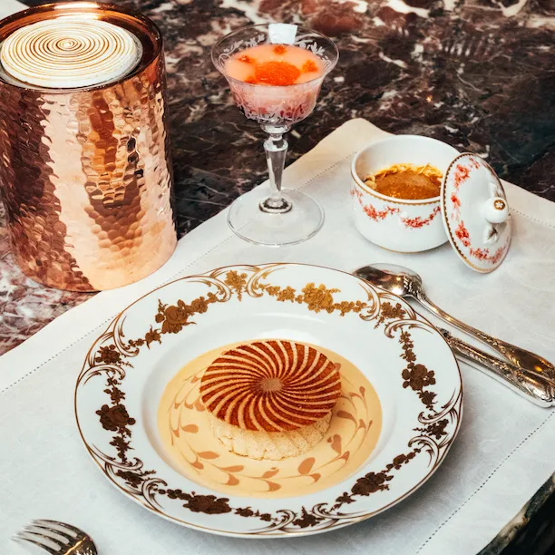 Great dessert served at Jean Imbert au Plaza Athénée.