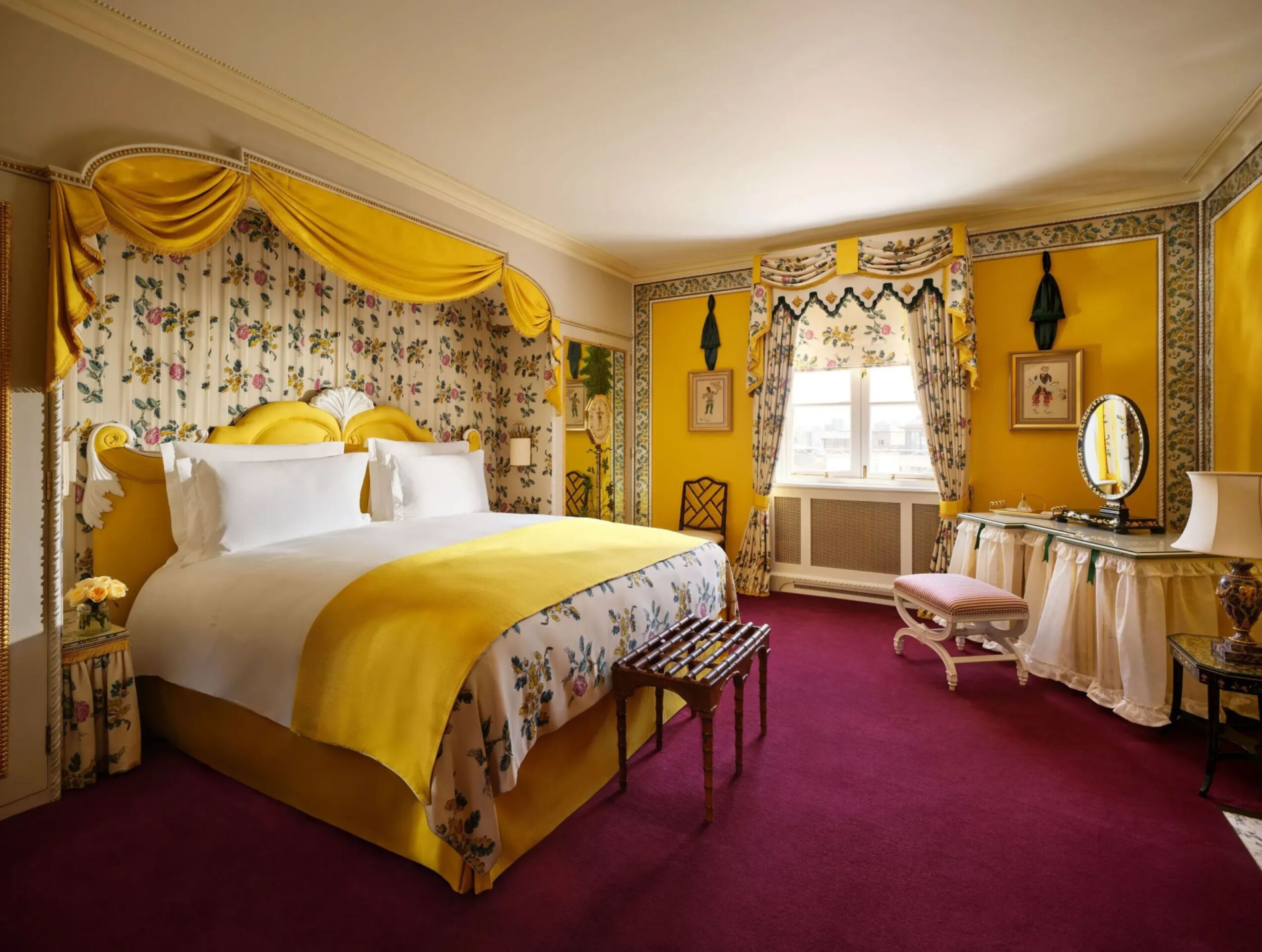 Oliver Messel suite at The Dorchester in afternoon light.