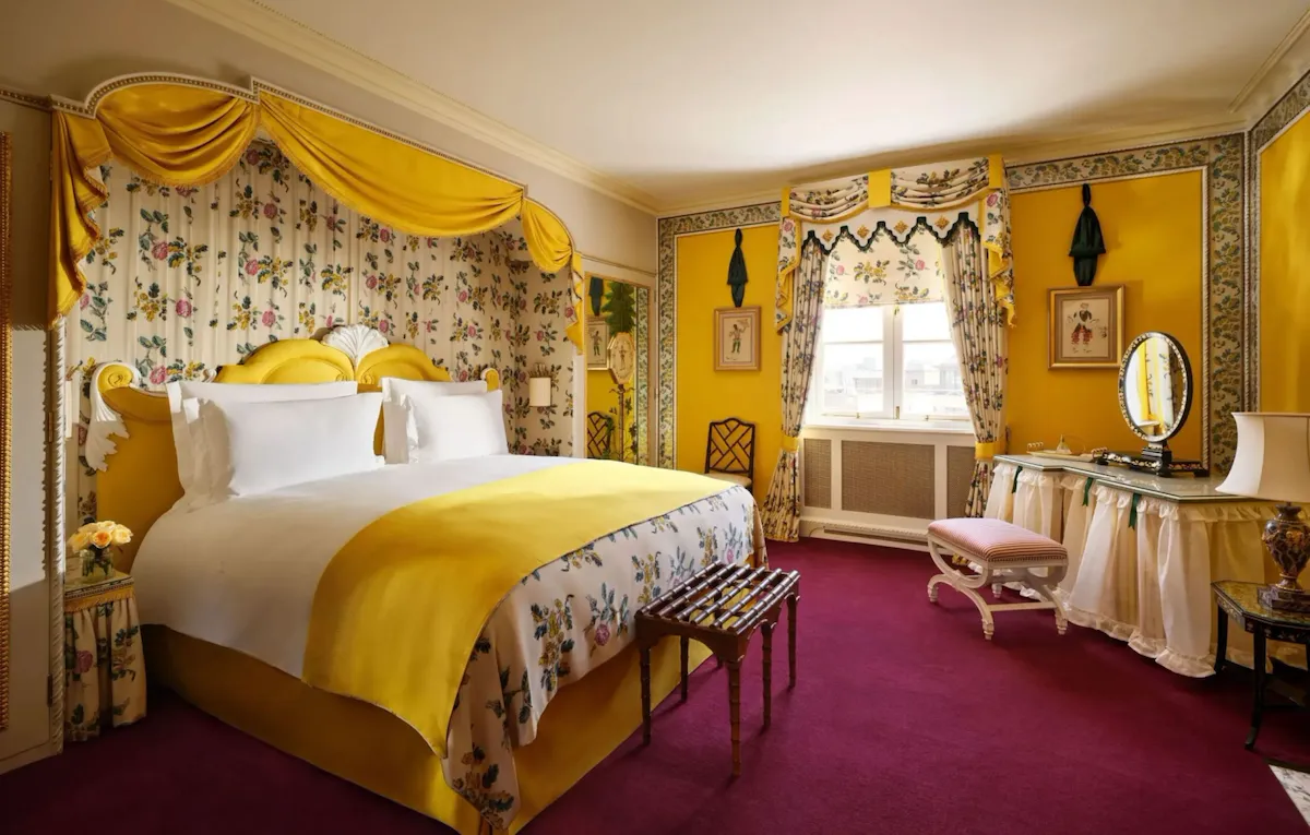 Oliver Messel suite at The Dorchester in afternoon light.