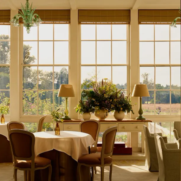 Coworth Park - Interior - Restaurant - Drawing Room Conservatory