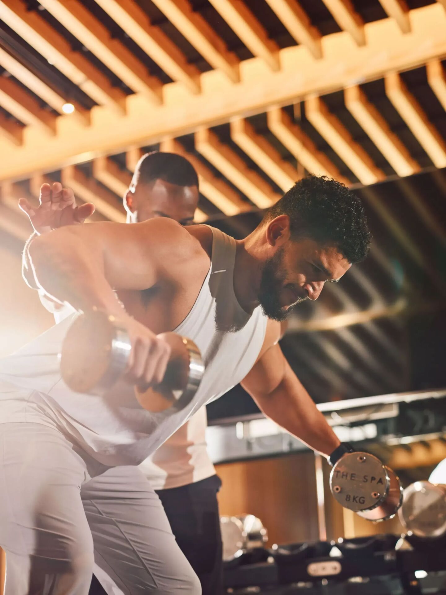 Lifestyle images of private training service at 45 Park Lane