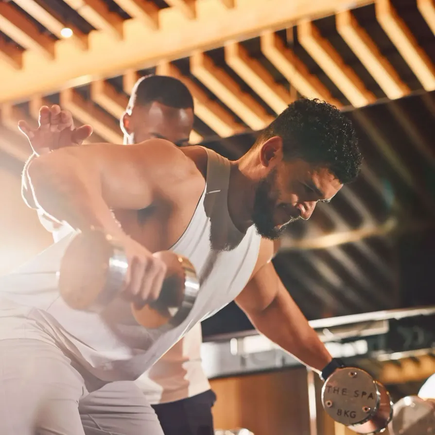 Lifestyle images of private training service at 45 Park Lane