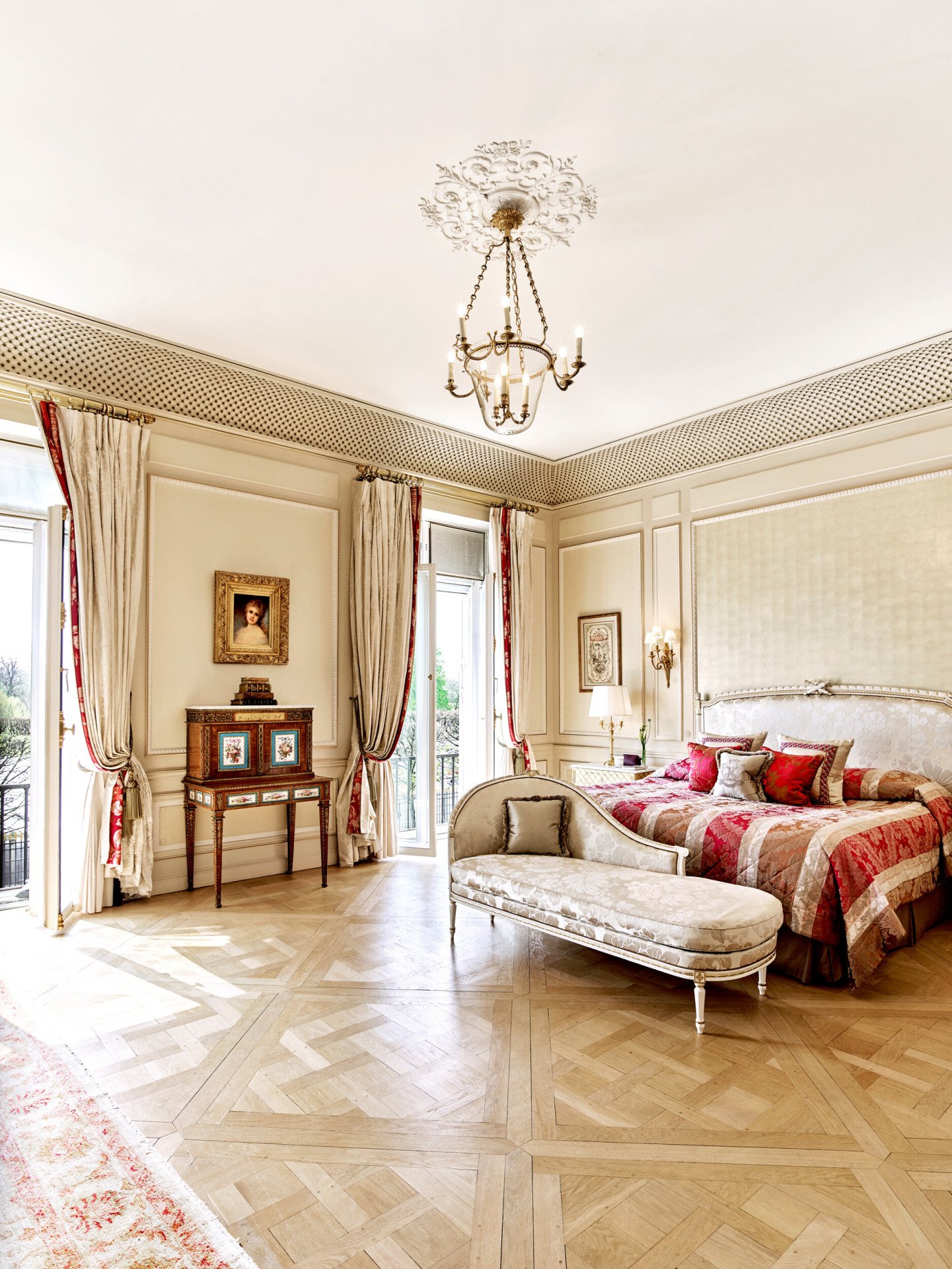 Portrait shot of the Versailles suite at Le Meurice, Paris