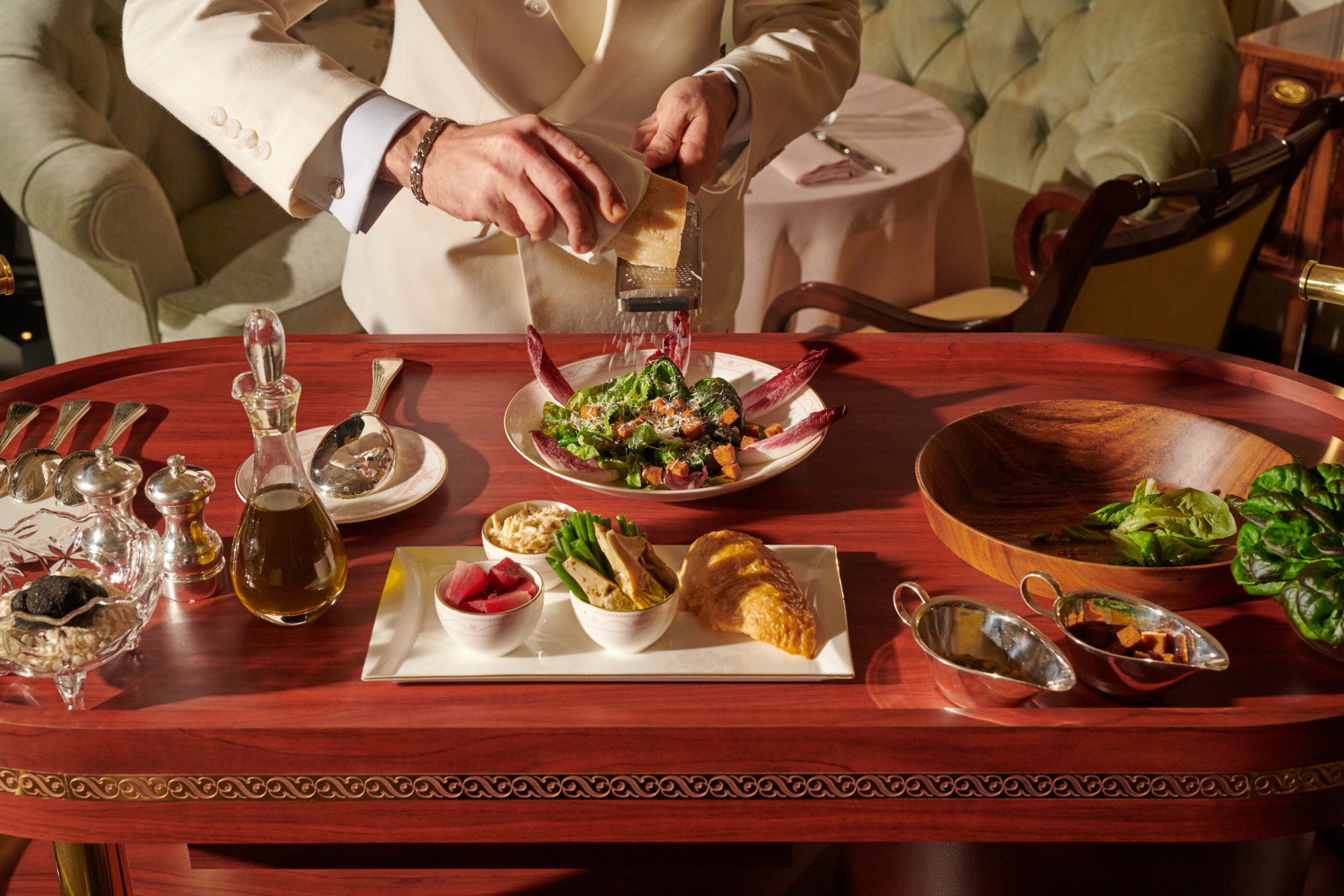 The salad trolley in the Promenade.