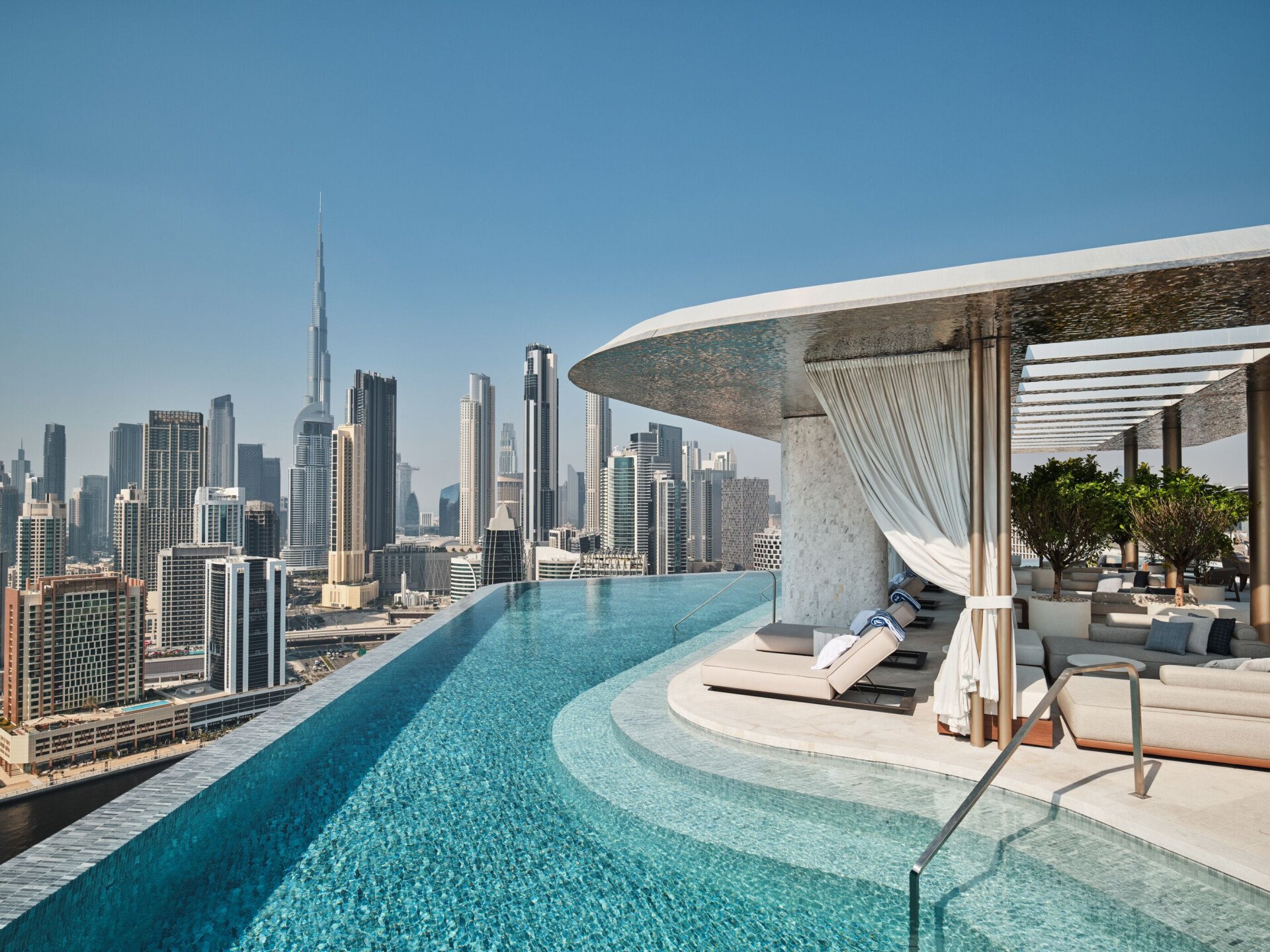 High Society pool terrace at The Lana, Dubai