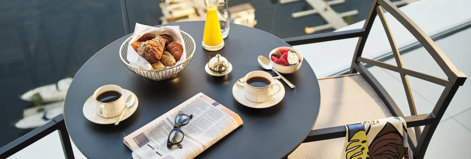 View from Marina suite at The Lana, Dubai