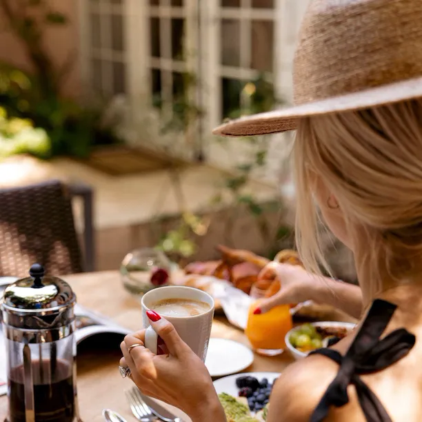 Room service on suite patio