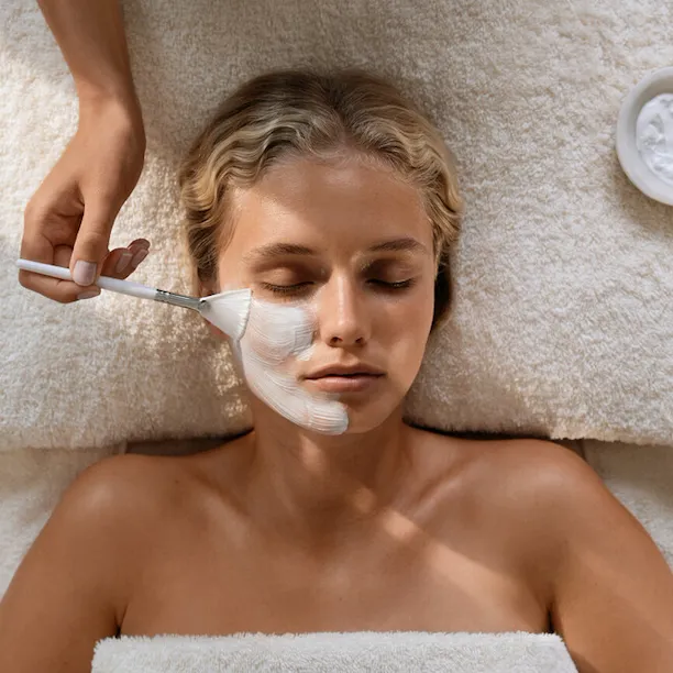 Mask application for facial at the Hotel Bel-Air Spa