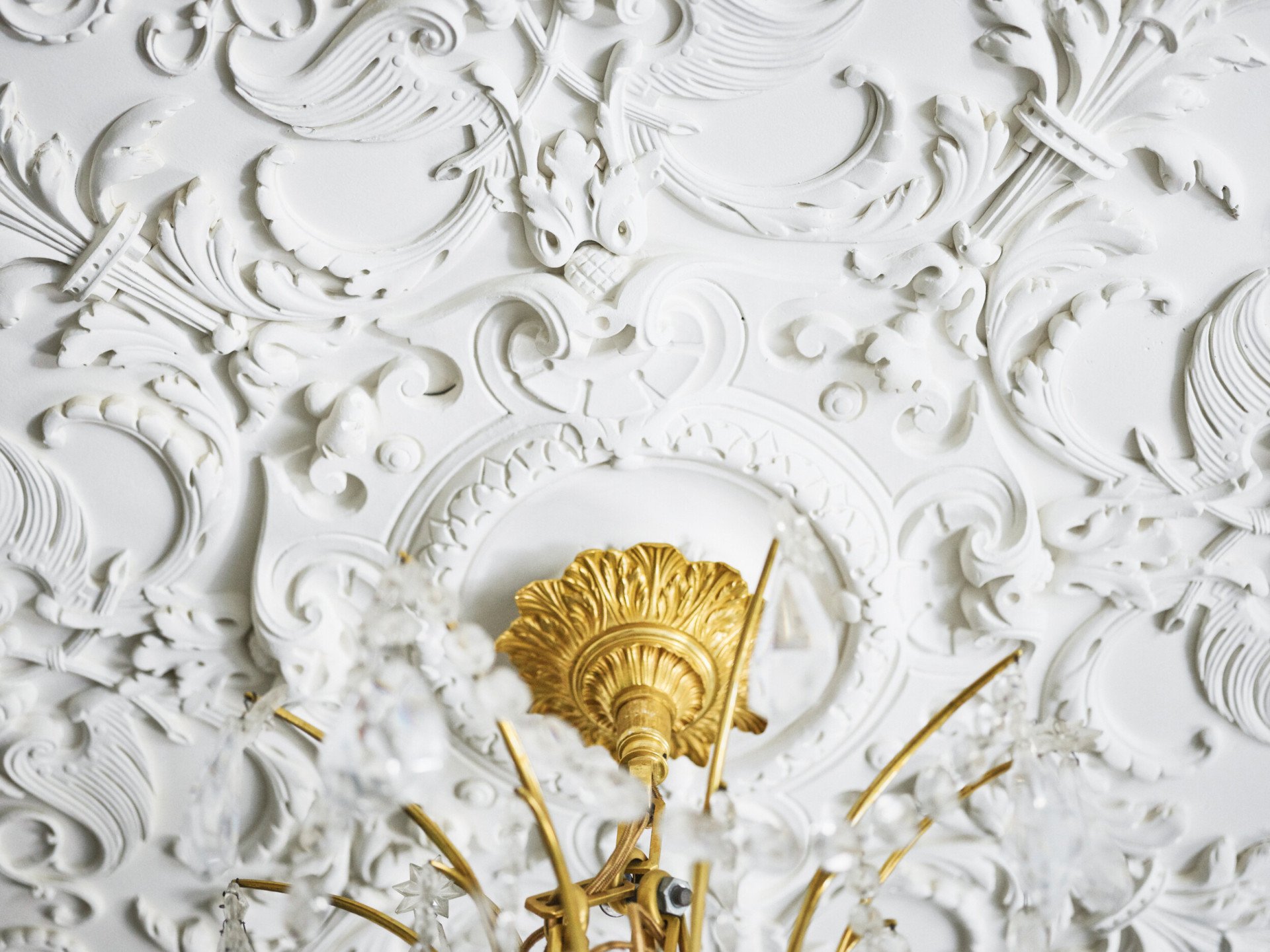 Ornaments in the ceiling of the presidential appartment at Le Meurice, Paris.