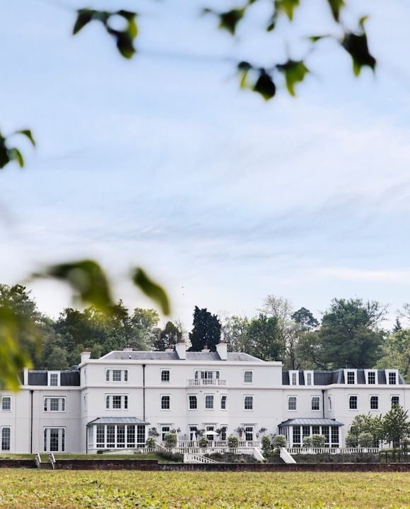 The leafy exterior of Coworth Park Mansion House, Ascot