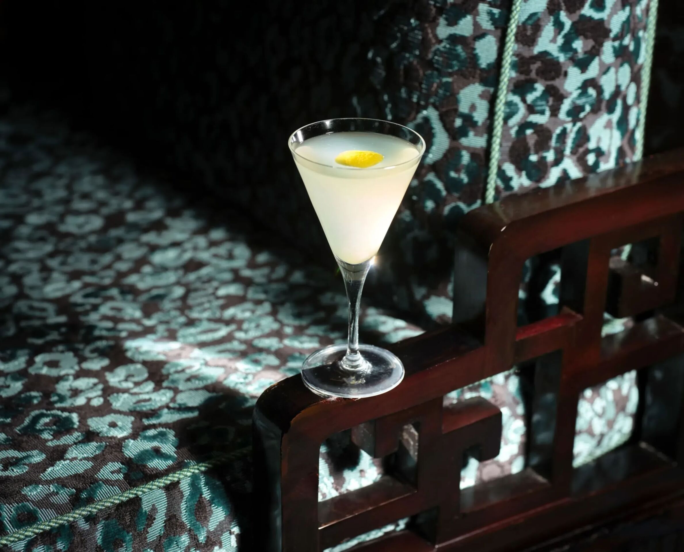 Bar & Cocktails at China Tang at The Dorchester in rich, moody lighting 