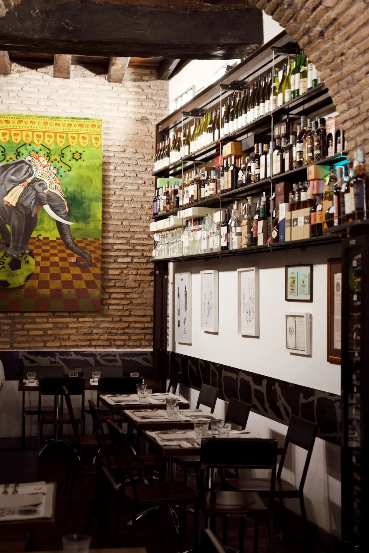 Interior of restaurant