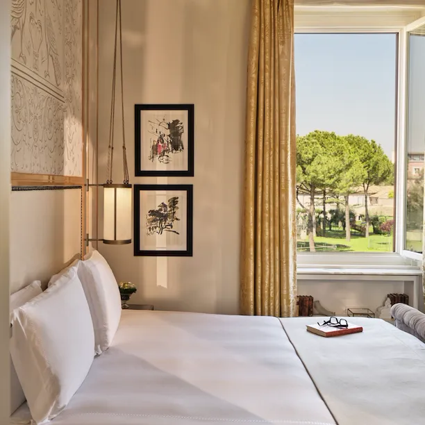 Bedroom with view at Eden Suite, Hotel Eden