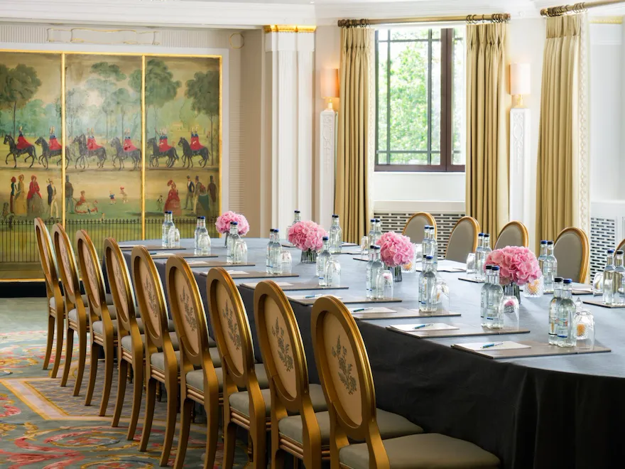 Park Suite at The Dorchester set up for a corporate meeting