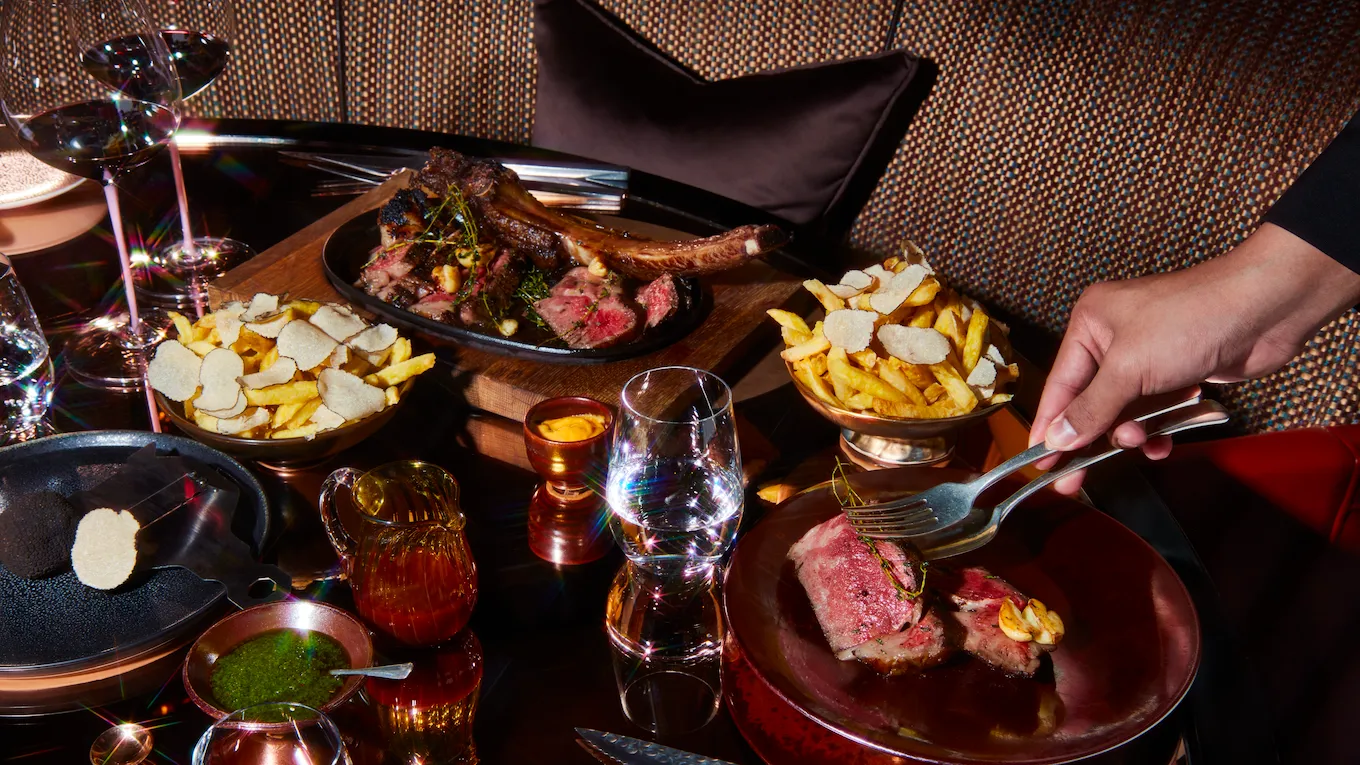 45 Park Lane CUT Tomahawk Steak And Truffle Fries dish - Steak restaurant in Mayfair