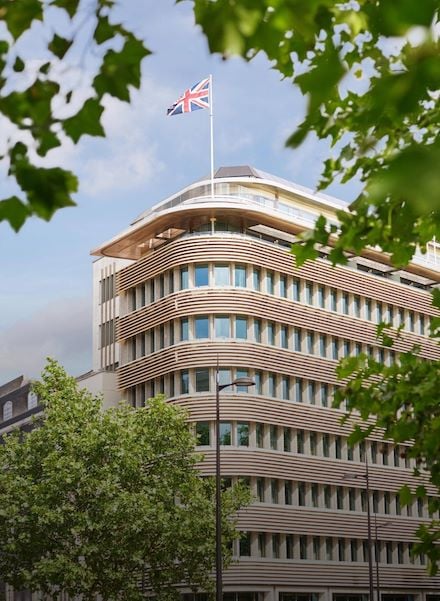 Exterior of 45 Park Lane hotel, London