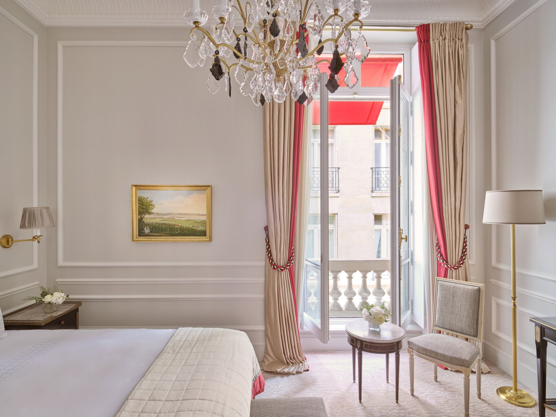 This is the window of the bedroom of the Superior Suite #218 at the Plaza Athénée.