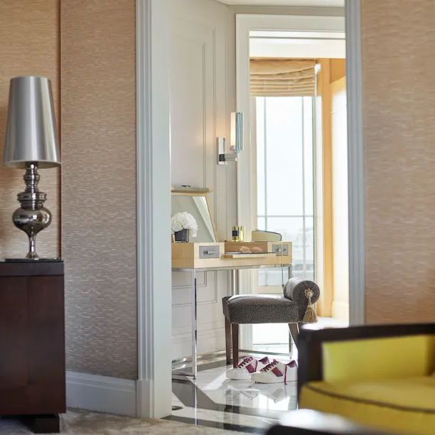 The Dorchester-Terrace Penthouse bedroom with dressing table